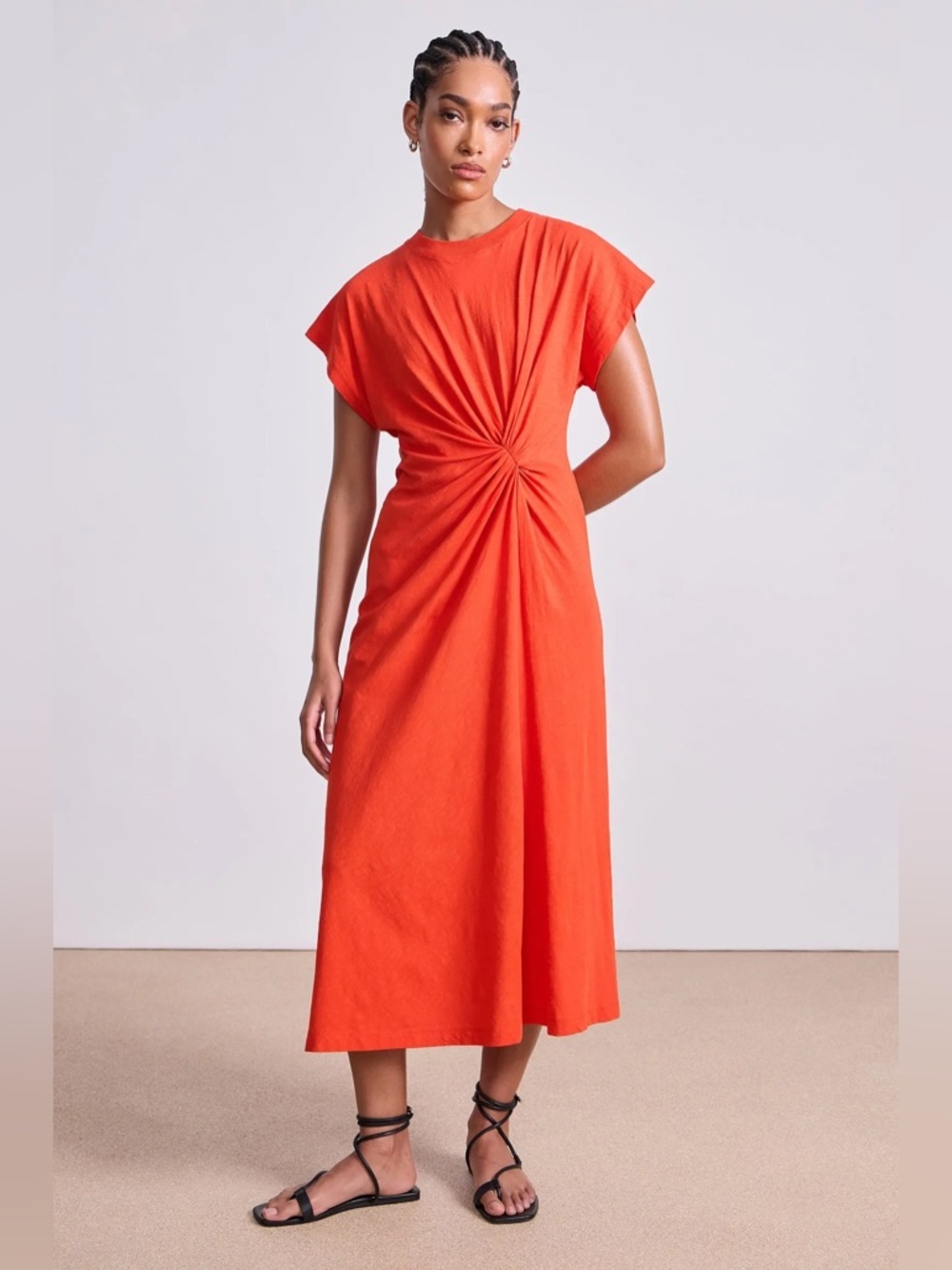 Apiece Apart Volta Twist Dress In A Tiger Lily Nwt Sz2x